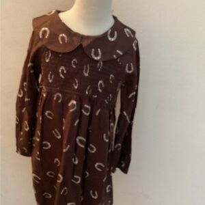 Primark Brown Dress with White Horseshoe Print